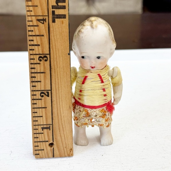 Rare Striking Antique Porcelain Boy Jointed Bisque Doll Made in Japan - Picture 12 of 13